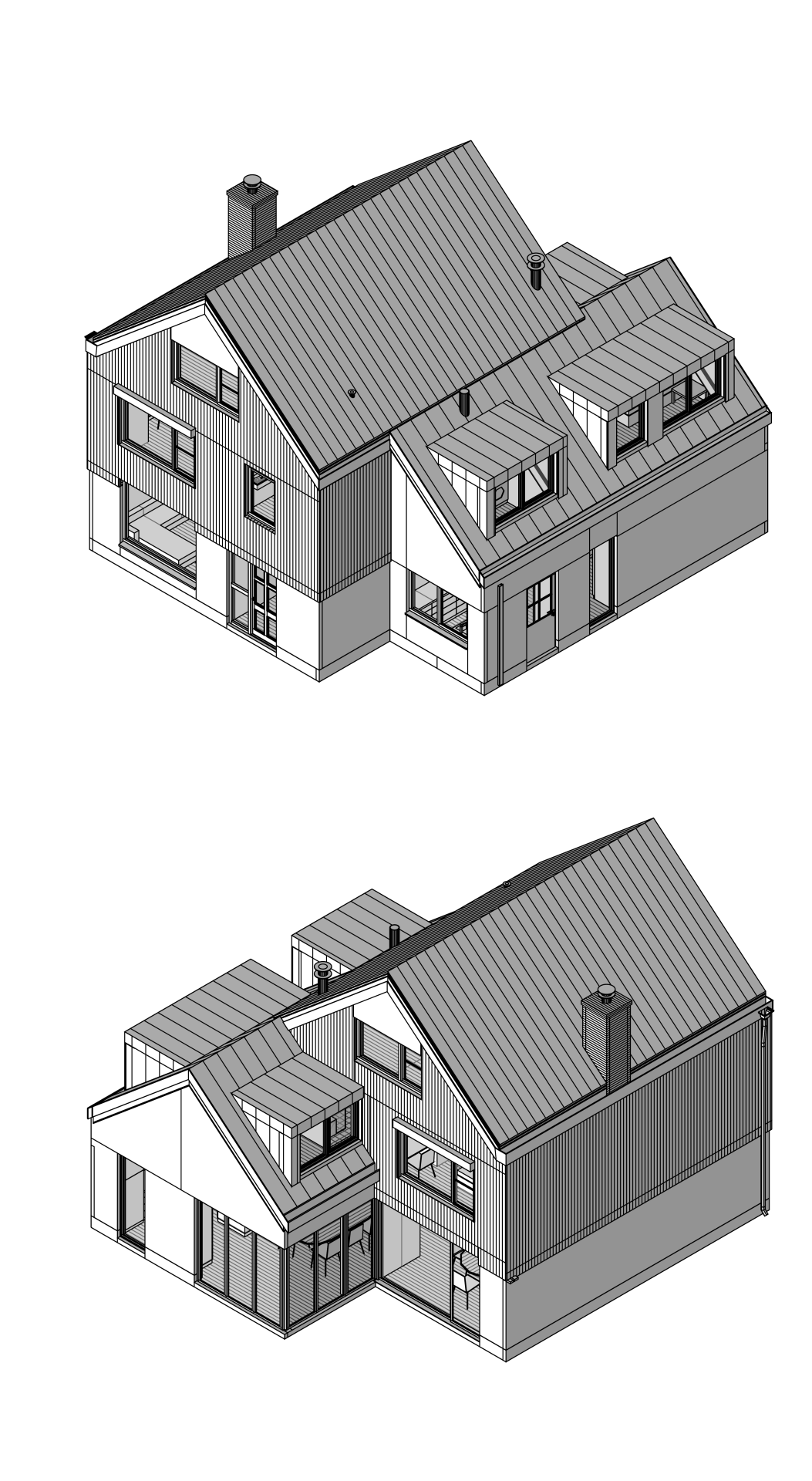 3D tekening verbouwing vrijstaande woning Urk 